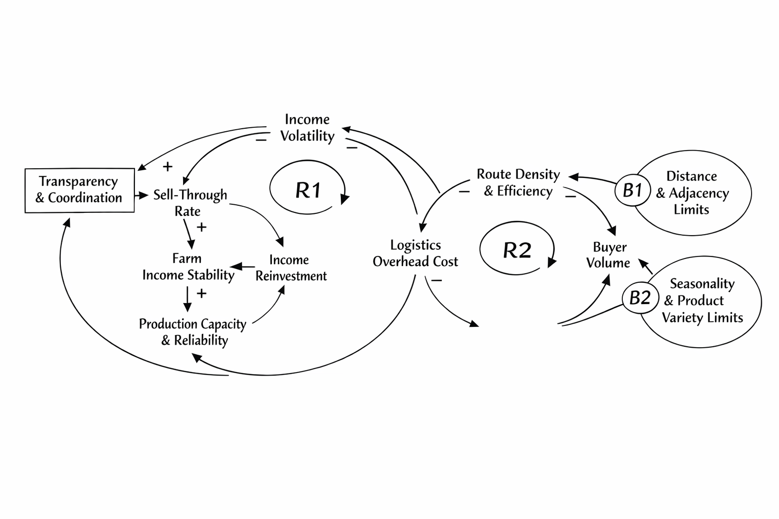 Figure 2 Reinforcing Loops and Constraints
