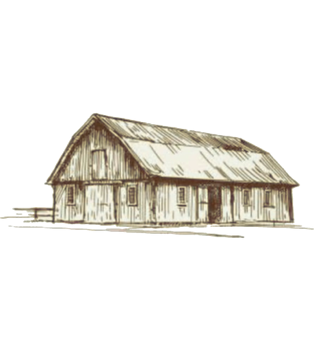 Woodcut barn graphic